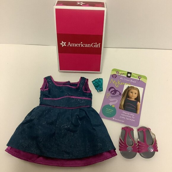 American Girl Doll McKenna's Fancy Outfit Dress Shoes Hair Clip Box GOTY 2012 - Picture 1 of 16
